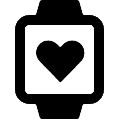 Smart Watch Square Heart Alternate Icon from Ultimate Bold Set