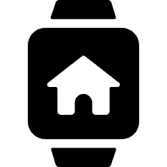 Smart Watch Square House Icon from Ultimate Bold Set