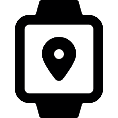 Smart Watch Square Location Alternate Icon from Ultimate Bold Set