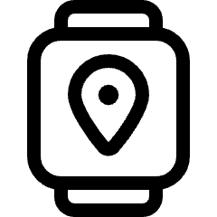 Smart Watch Square Location Icon from Ultimate Regular Set