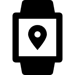 Smart Watch Square Location Icon from Nova Solid Set