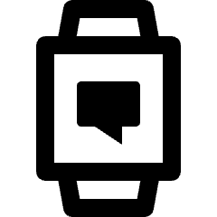 Smart Watch Square Message Icon from Nova Line Set