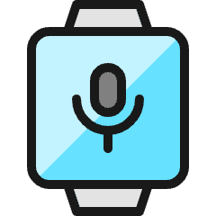Smart Watch Square Microphone Icon from Ultimate Colors Set