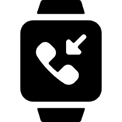 Smart Watch Square Missed Call Icon from Ultimate Bold Set