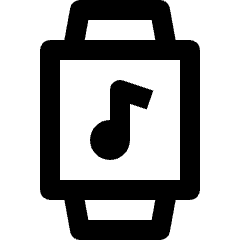 Smart Watch Square Music Icon from Nova Line Set