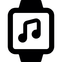 Smart Watch Square Music Alternate Icon from Ultimate Bold Set