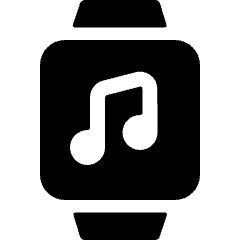 Smart Watch Square Music Icon from Ultimate Bold Set