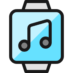 Smart Watch Square Music Icon from Ultimate Colors Set