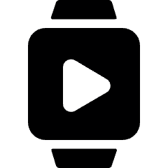 Smart Watch Square Play Icon from Ultimate Bold Set