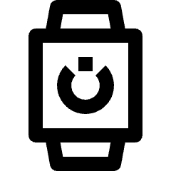 Smart Watch Square Power Button Icon from Nova Line Set