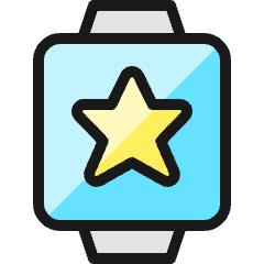 Smart Watch Square Star Icon from Ultimate Colors Set