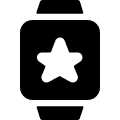 Smart Watch Square Star Icon from Ultimate Bold Set