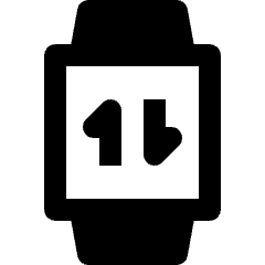 Smart Watch Square Target Icon from Nova Solid Set