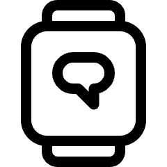 Smart Watch Square Text Icon from Ultimate Regular Set