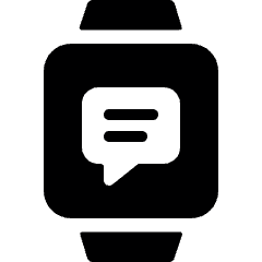 Smart Watch Square Text Icon from Ultimate Bold Set