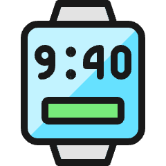 Smart Watch Square Time Icon from Ultimate Colors Set