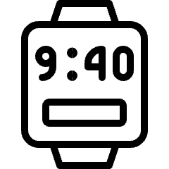 Smart Watch Square Time Icon from Ultimate Light Set