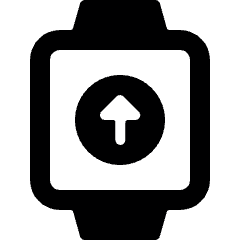 Smart Watch Square Upload Alternate Icon from Ultimate Bold Set