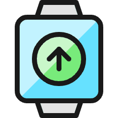 Smart Watch Square Upload Icon from Ultimate Colors Set