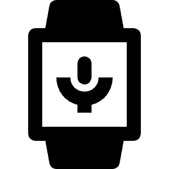 Smart Watch Square Voice Recording Icon from Nova Solid Set