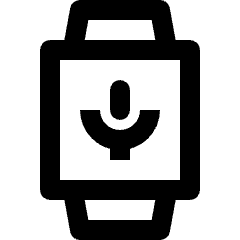 Smart Watch Square Voice Recording Icon from Nova Line Set