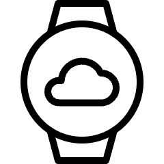 Technology Device Wearable Smart Watch Circle Cloud Icon from Ultimate Light Set