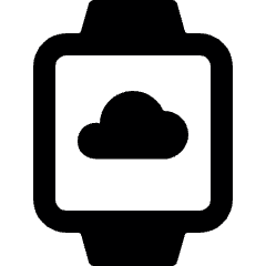 Technology Device Wearable Smart Watch Square Cloud Alternate Icon from Ultimate Bold Set