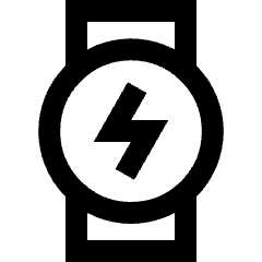 Watch Circle Charging Icon from Sharp Line Set