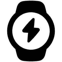 Watch Circle Charging Icon from Plump Solid Set