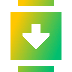 Watch Circle Download Icon from Sharp Gradient Set