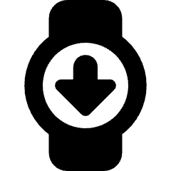 Watch Circle Download Icon from Core Solid Set