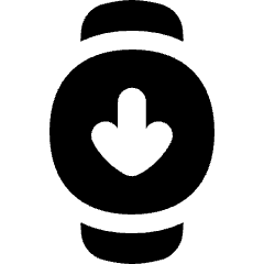 Watch Circle Download Icon from Flex Solid Set