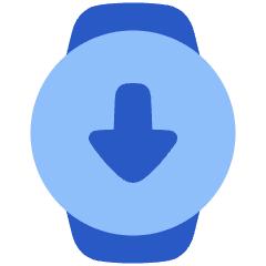 Watch Circle Download Icon from Plump Flat Set