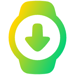 Watch Circle Download Icon from Plump Gradient Set