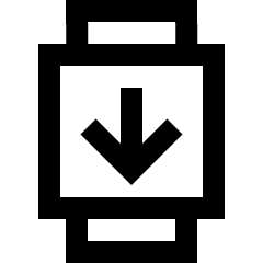 Watch Circle Download Icon from Sharp Line Set