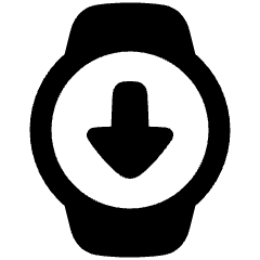 Watch Circle Download Icon from Plump Solid Set