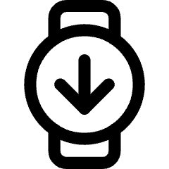 Watch Circle Download Icon from Core Line Set