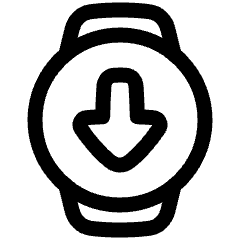 Watch Circle Download Icon from Plump Line Set