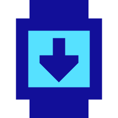 Watch Circle Download Icon from Sharp Pop Set