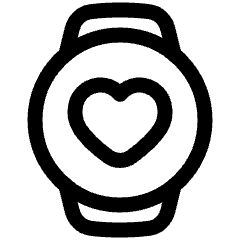 Watch Circle Heartbeat Monitor 1 Icon from Plump Line Set