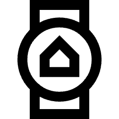 Watch Circle Home Icon from Sharp Line Set