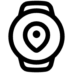 Watch Circle Location Icon from Plump Line Set