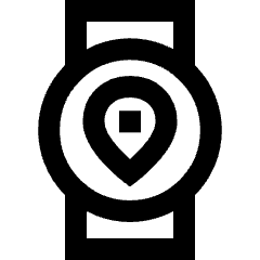 Watch Circle Location Icon from Sharp Line Set