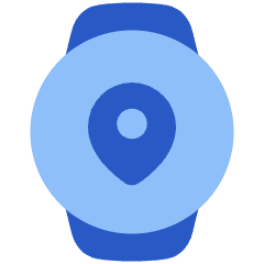 Watch Circle Location Icon from Plump Flat Set