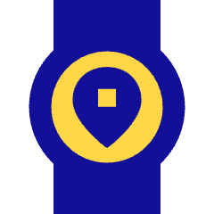 Watch Circle Location Icon from Sharp Pop Set