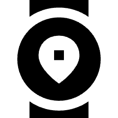 Watch Circle Location Icon from Sharp Solid Set