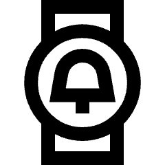 Watch Circle Notification Icon from Sharp Line Set