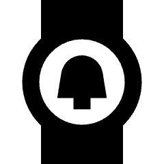 Watch Circle Notification Icon from Sharp Remix Set