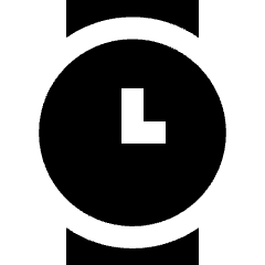 Watch Circle Time Icon from Sharp Solid Set