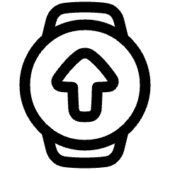 Watch Circle Upload Icon from Plump Line Set